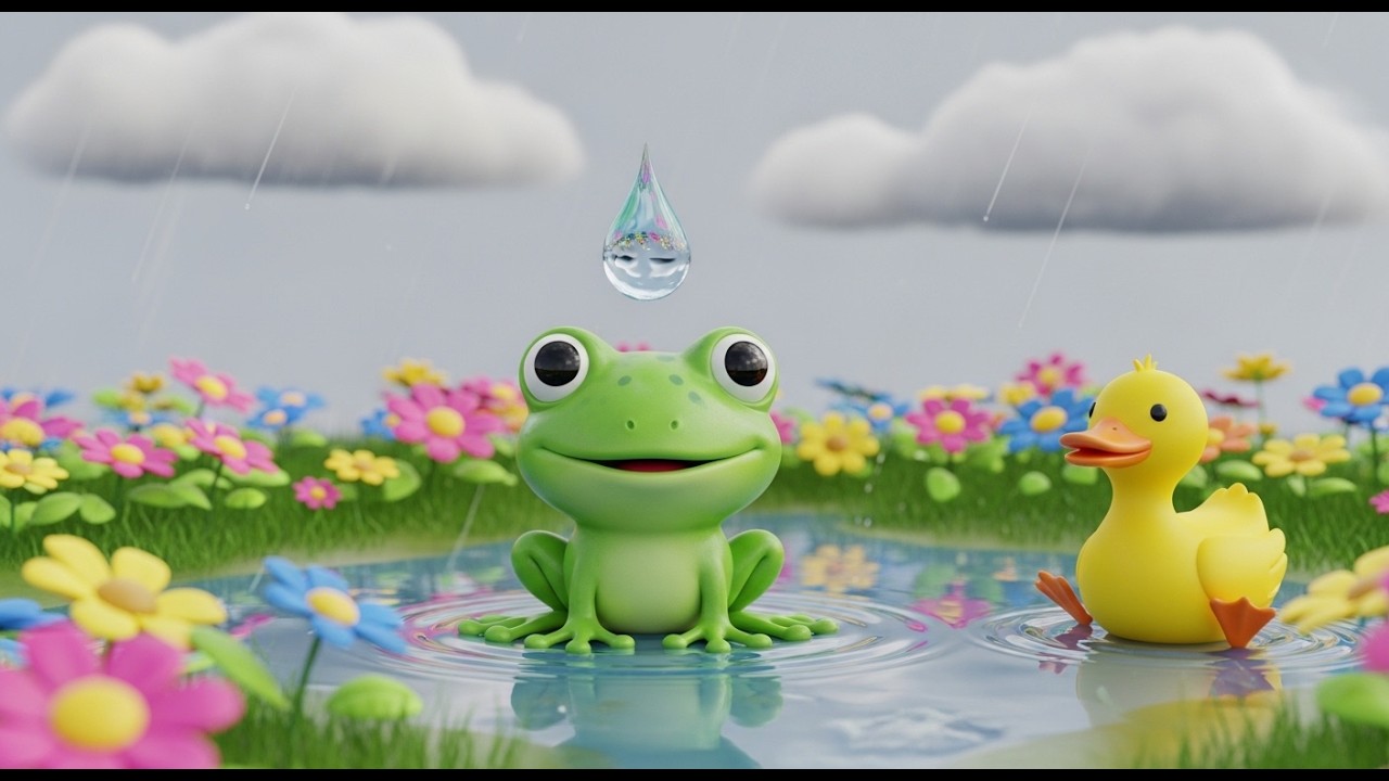 Tiny Raindrop Pitter Patter | Fun Weather Song | Preschool Sing Along