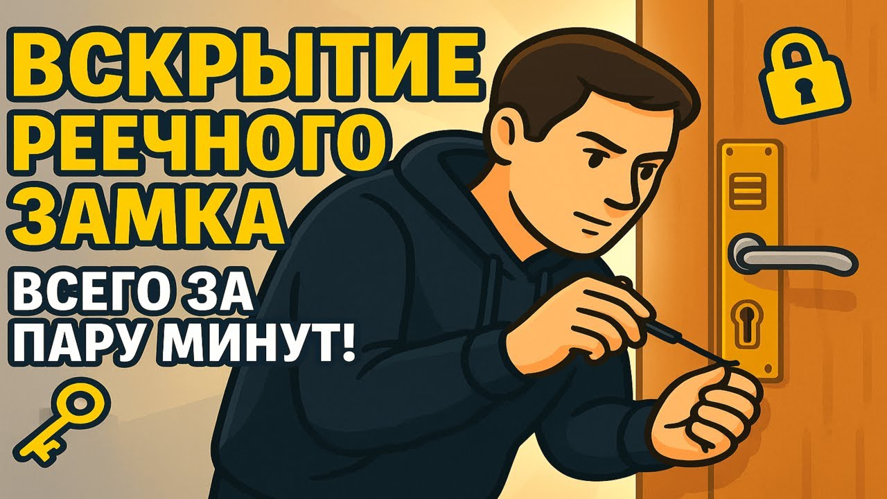 Как вскрыть реечный замок за пару минут.