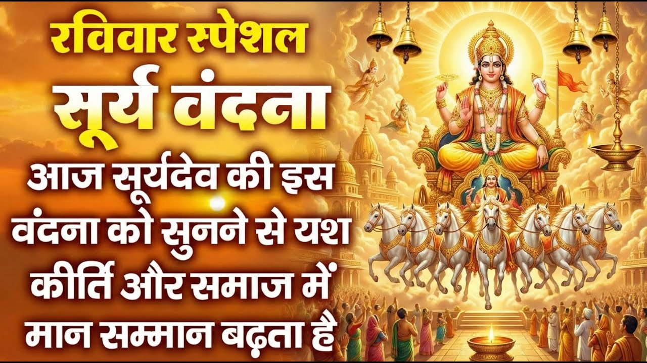 सूर्य भगवान की इस वंदना को सुनने से तरक्की के रास्ते खुलते है और जीवन में नाम यश हासिल होता है