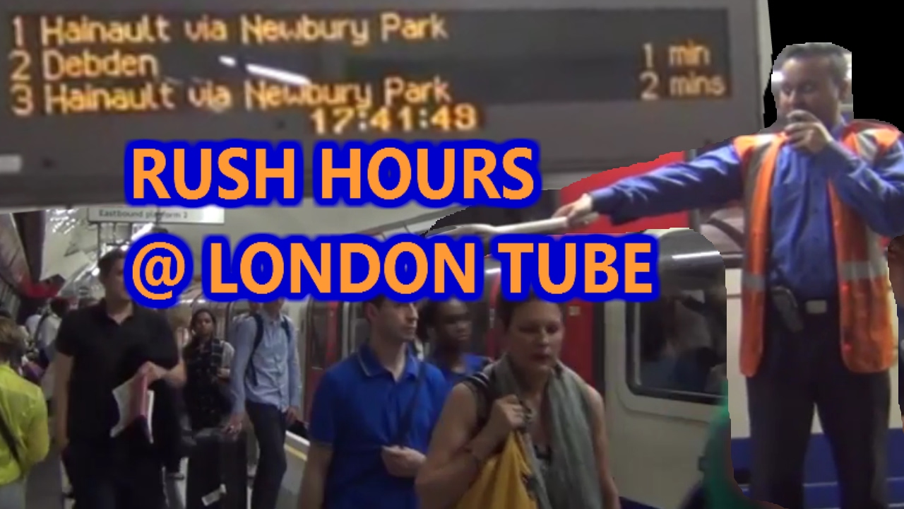 Amazing Rush Hours in London Underground Central Line Holborn and Bank Stations