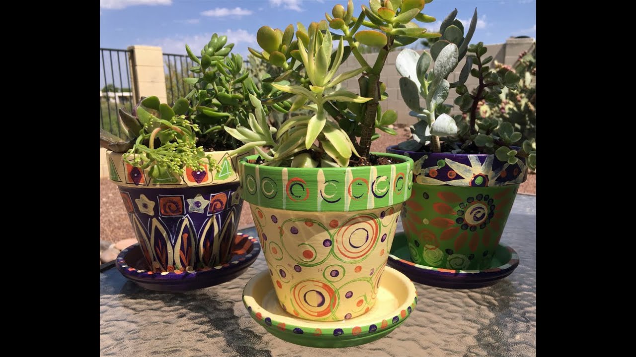Fun Summer Plant Pots - Decor & DIY Paints From Tattered Angels