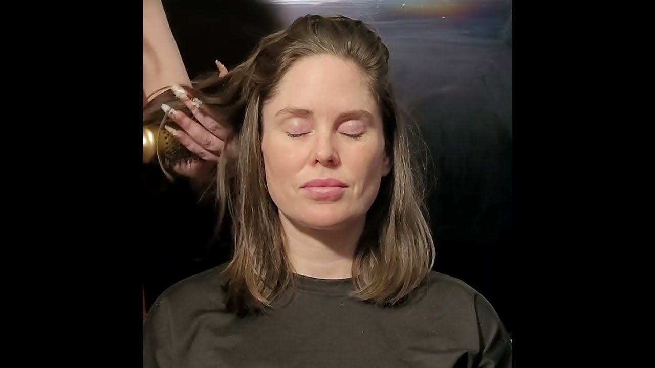 No Talking - Real Person ASMR - Tingly Hair Sounds - Model: Karla