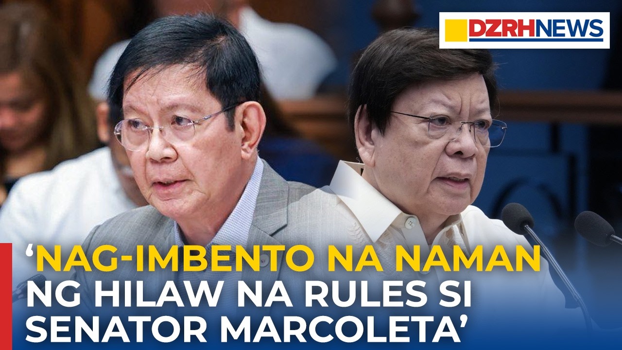 Lacson iginiit na ‘Hilaw na Rules’ ang ginawa ni Marcoleta sa kaniyang privileged speech noon