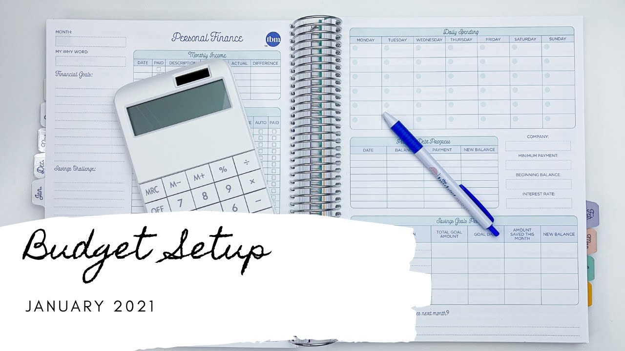 January 2021 Budget Setup | Live Rich Planner