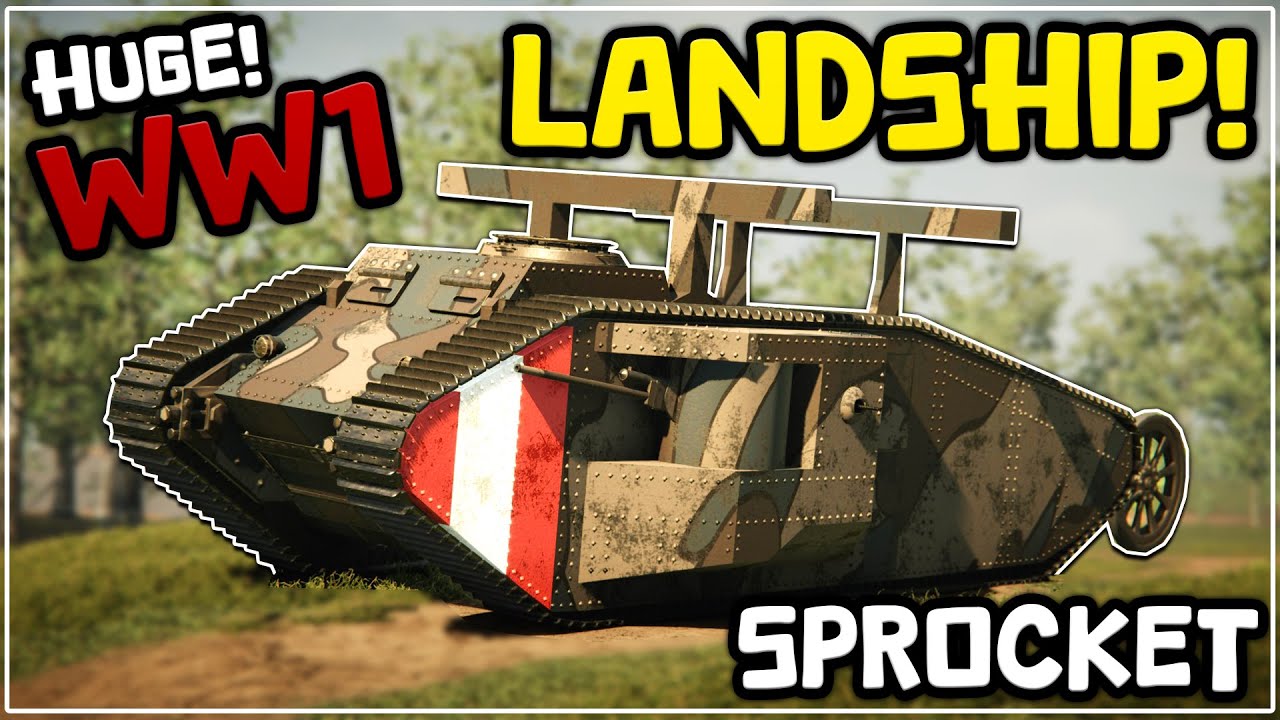 Я построил ОГРОМНЫЙ СУХОПУТНЫЙ КОРАБЛЬ времён ПЕРВОЙ МИРОВОЙ ВОЙНЫ в Sprocket!