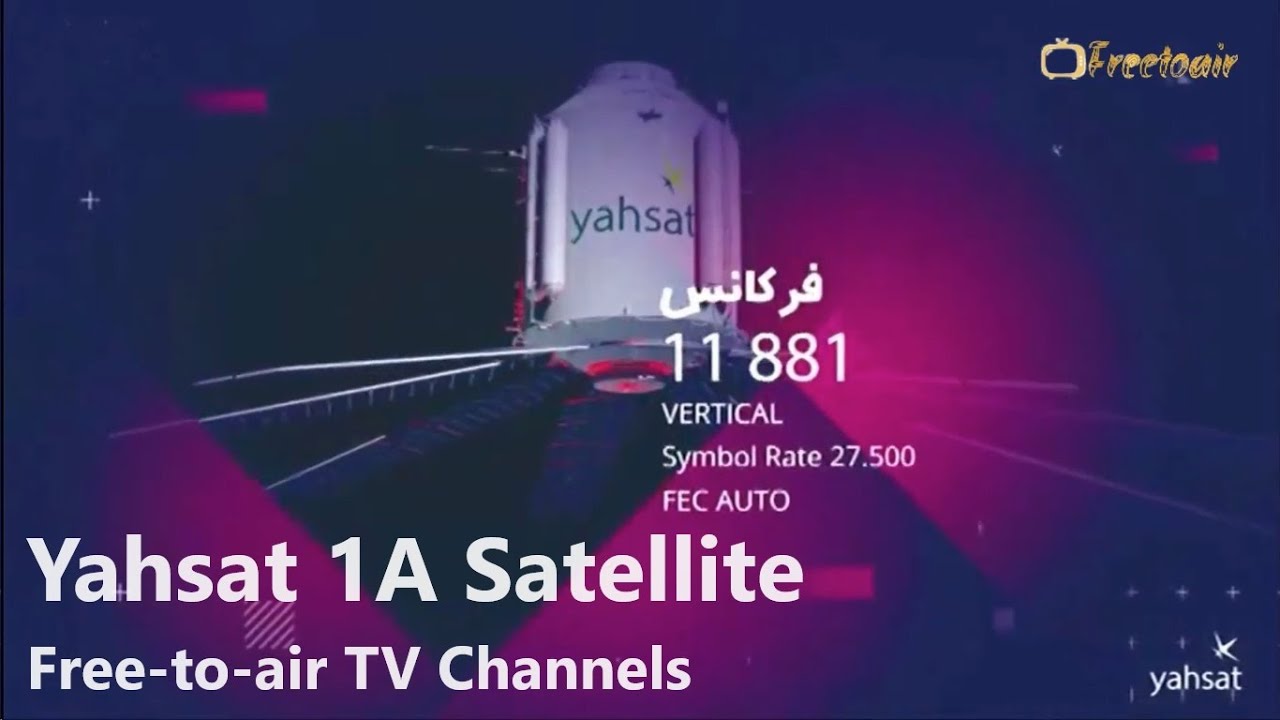 Yahsat 1A 52.5&deg; Ku-Band Satellite Free-to-air TV Channels List