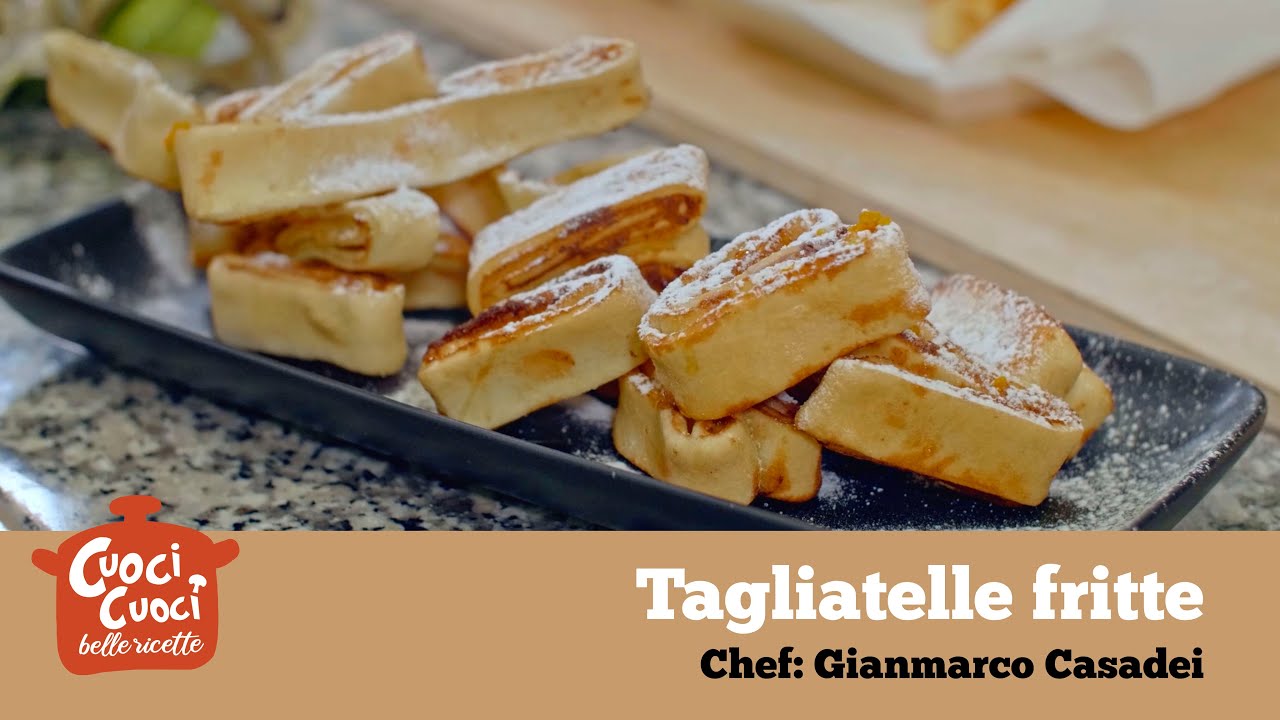 Tagliatelle dolci fritte di Carnevale