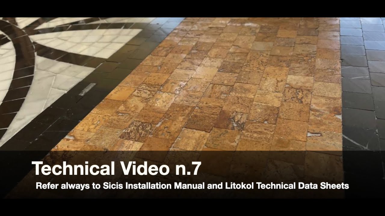 Video Tutorial n7 - How to install Sicis artistic marble mosaic mesh mounted and paper faced field.