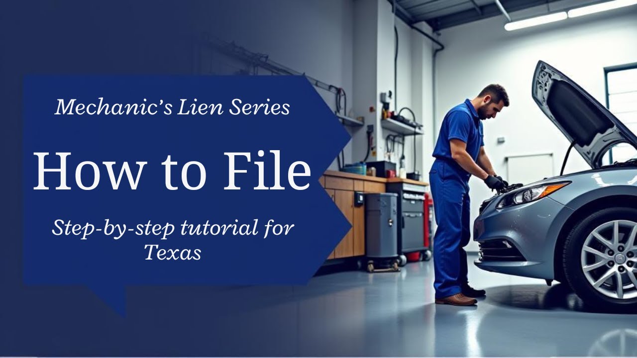 Step by Step: How to file an Auto Mechanic's Lien in Texas in 2024 - Quick and Easy