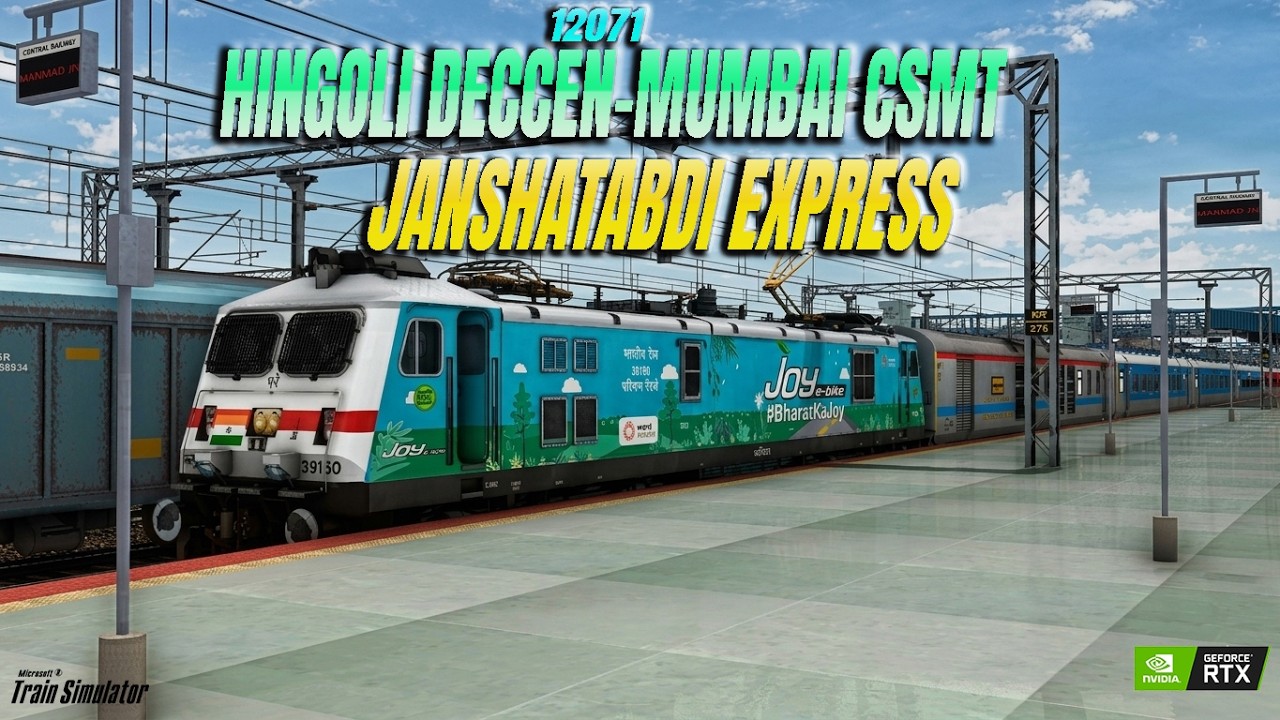 🔴LIVE MSTS || 12071 HINGOLI DECCAN -MUMBAI CSMT JANSHATABDI EXPRESS || INDIAN TRAIN SIMULATOR