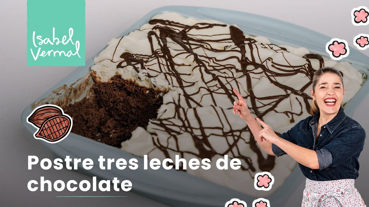 Postre tres leches de chocolate