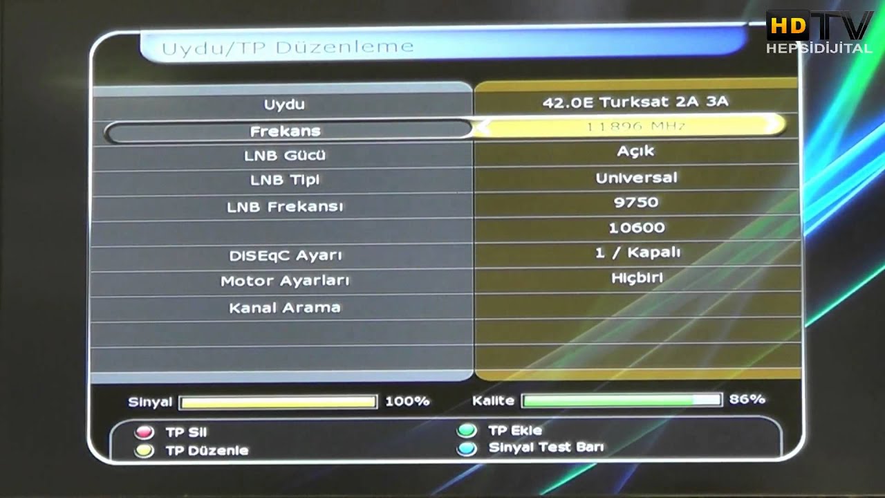 GoldMaster HD1045 Menü İncelemesi 