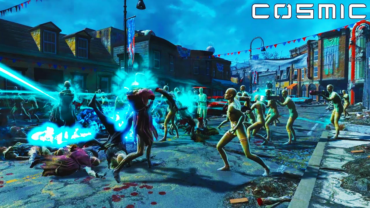 Fallout 4 Massive Battle #1 - 100 GHOULS vs. 100 SYNTHS