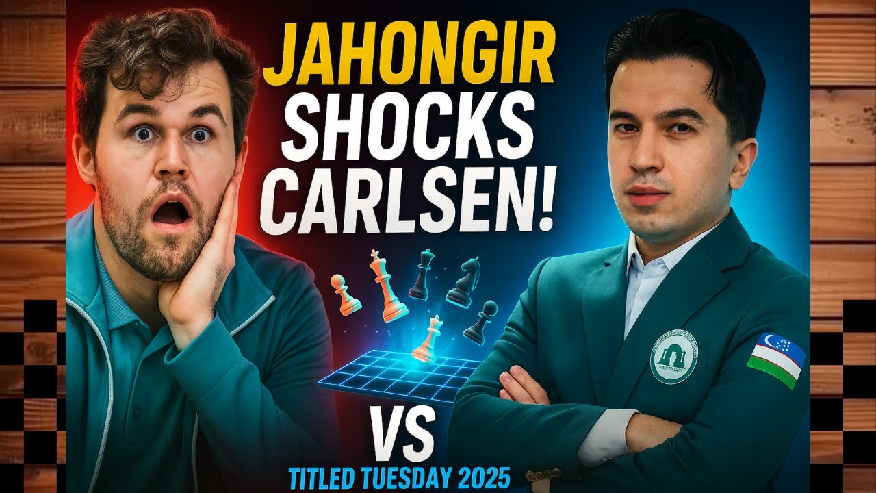 Magnus Carlsen vs Jahongir Vakhidov | Titled Tuesday 2025 | Carlsen Falls in a Shocking Defeat