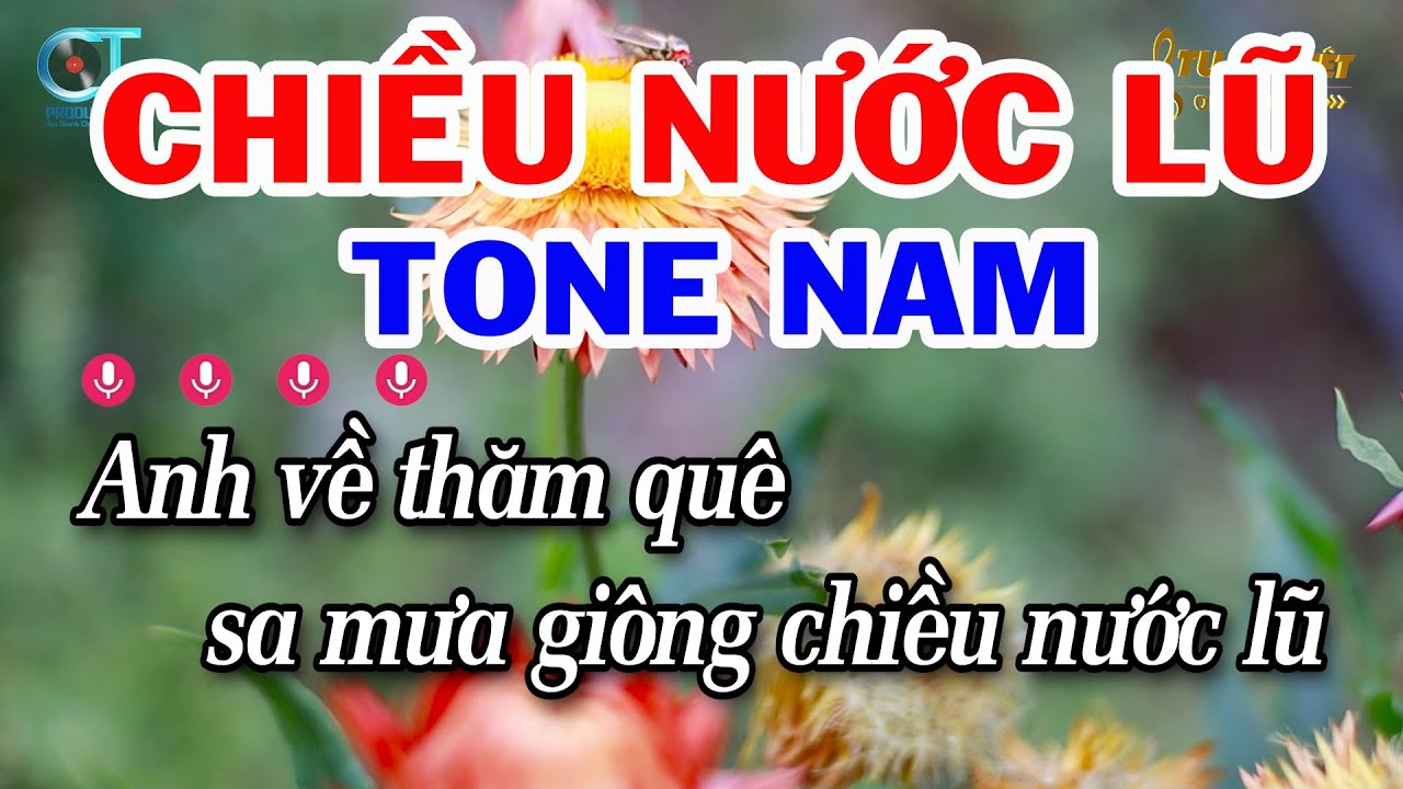 Karaoke Chiều Nước Lũ Tone Nam ( Bm ) Nhạc Sống Tuấn Kiệt