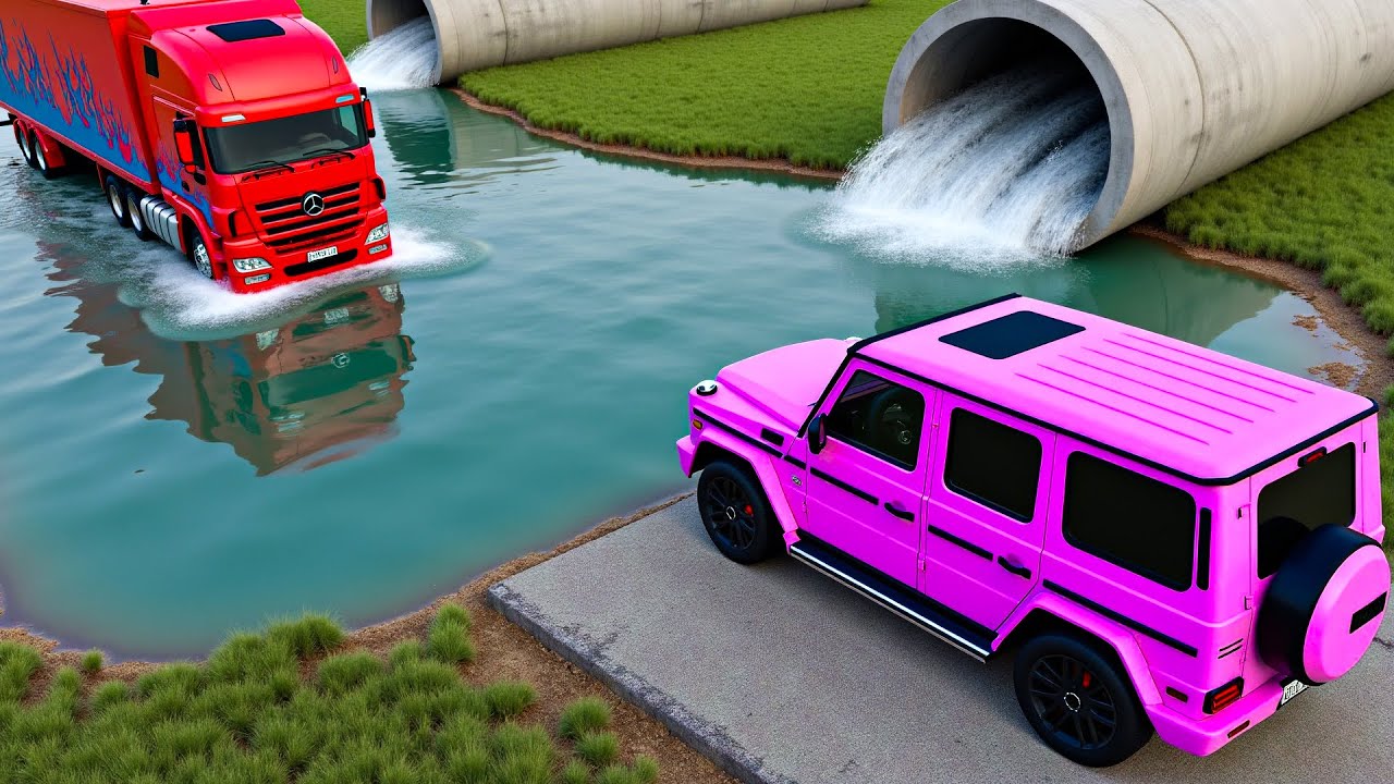 Cars vs Water Pothole #1 -  BeamNG.drive Fails & Crashes 2025!