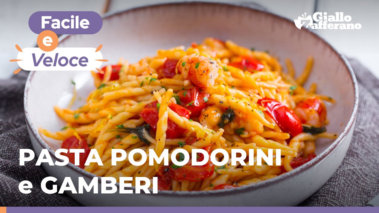 PASTA POMODORINI e GAMBERI: PERFETTA per una CENETTA ESTIVA🌊🦐🍅🍴