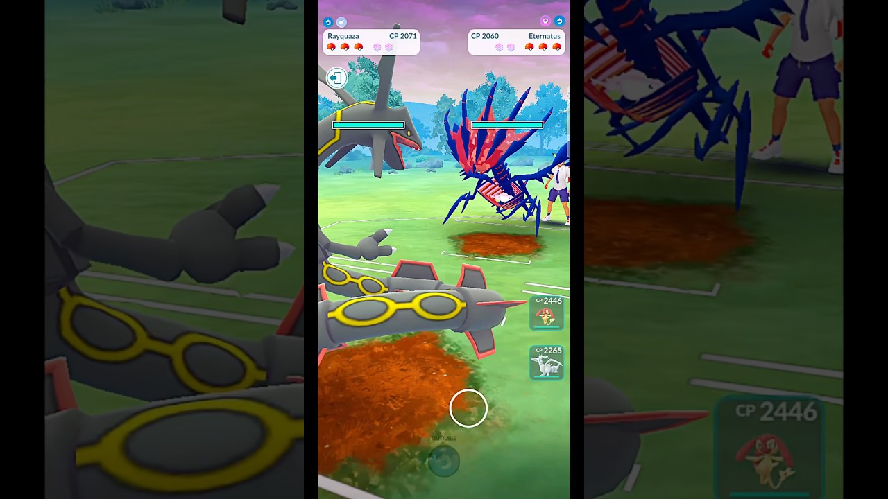 ✨️Shiny Rayquaza VS Eternatus PVP Dragon Battle 