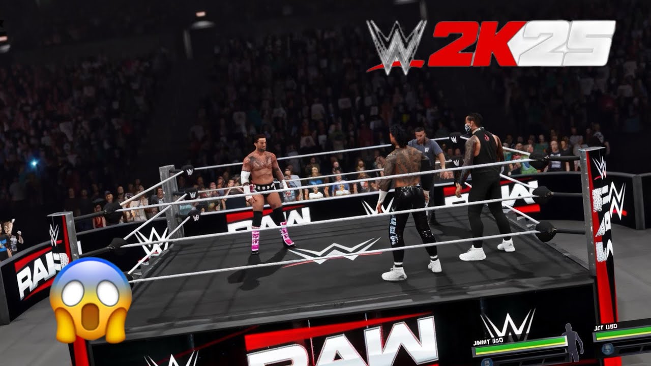 WWE 2K25 - The Usos Vs CM Punk - Handicap Tornado Tag Match