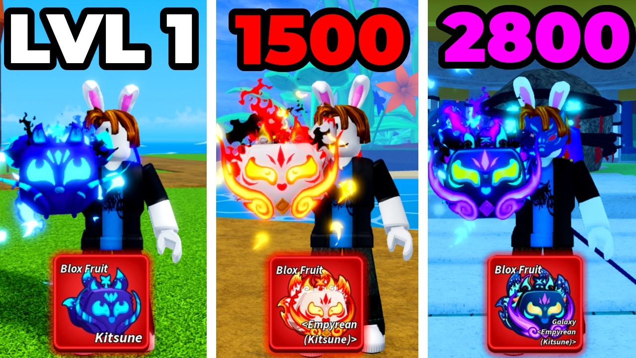 Noob To Max Completing Kitsune 100% In Blox Fruits