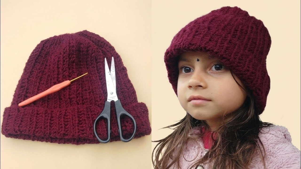 Easy to crochet hat pattern for beginner.