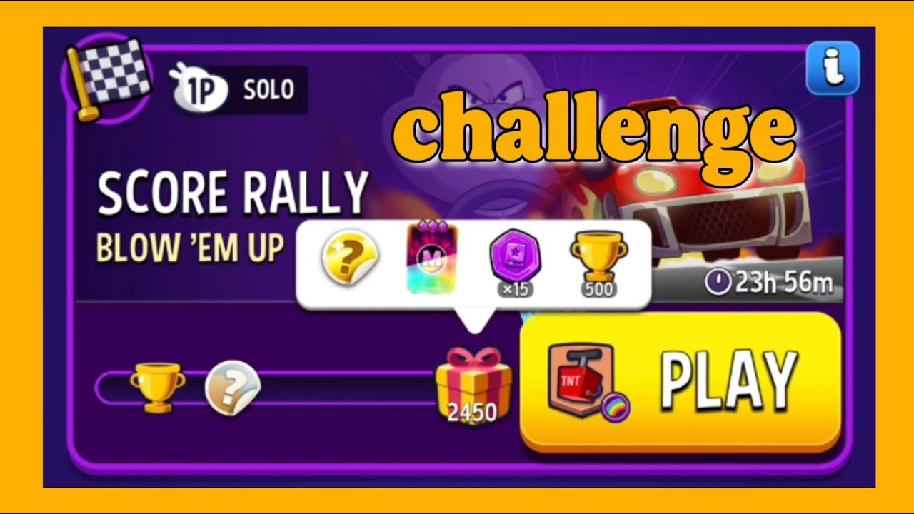 Blow em up solo challenge|2450 points|score rally|match masters