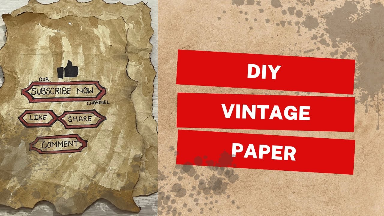 DIY Vintage Paper #craft #aesthetic