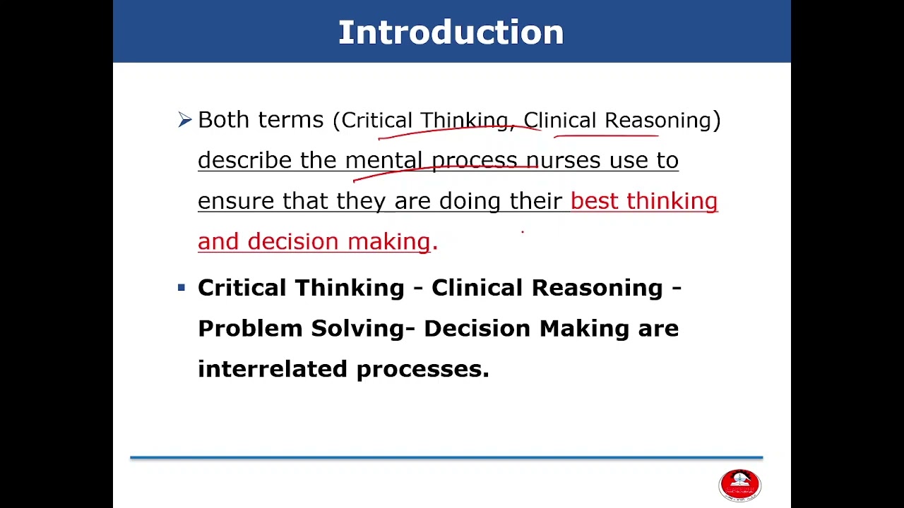 Fundamentals of Nursing - Lecture 1: Syllabus + Critical Thinking