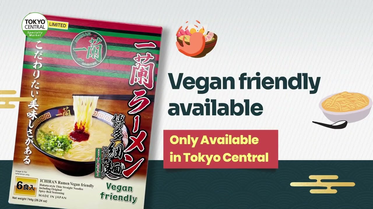 Enjoy authentic Ichiran Ramen at home. Vegan friendly available! #ichiranramen #tokyocentral