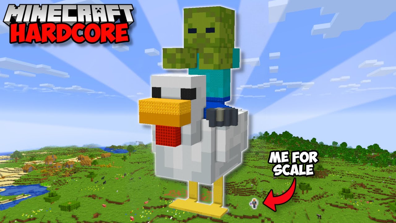 I Built The WORLDS BIGGEST CHICKEN JOCKEY in Minecraft Hardcore (#111)