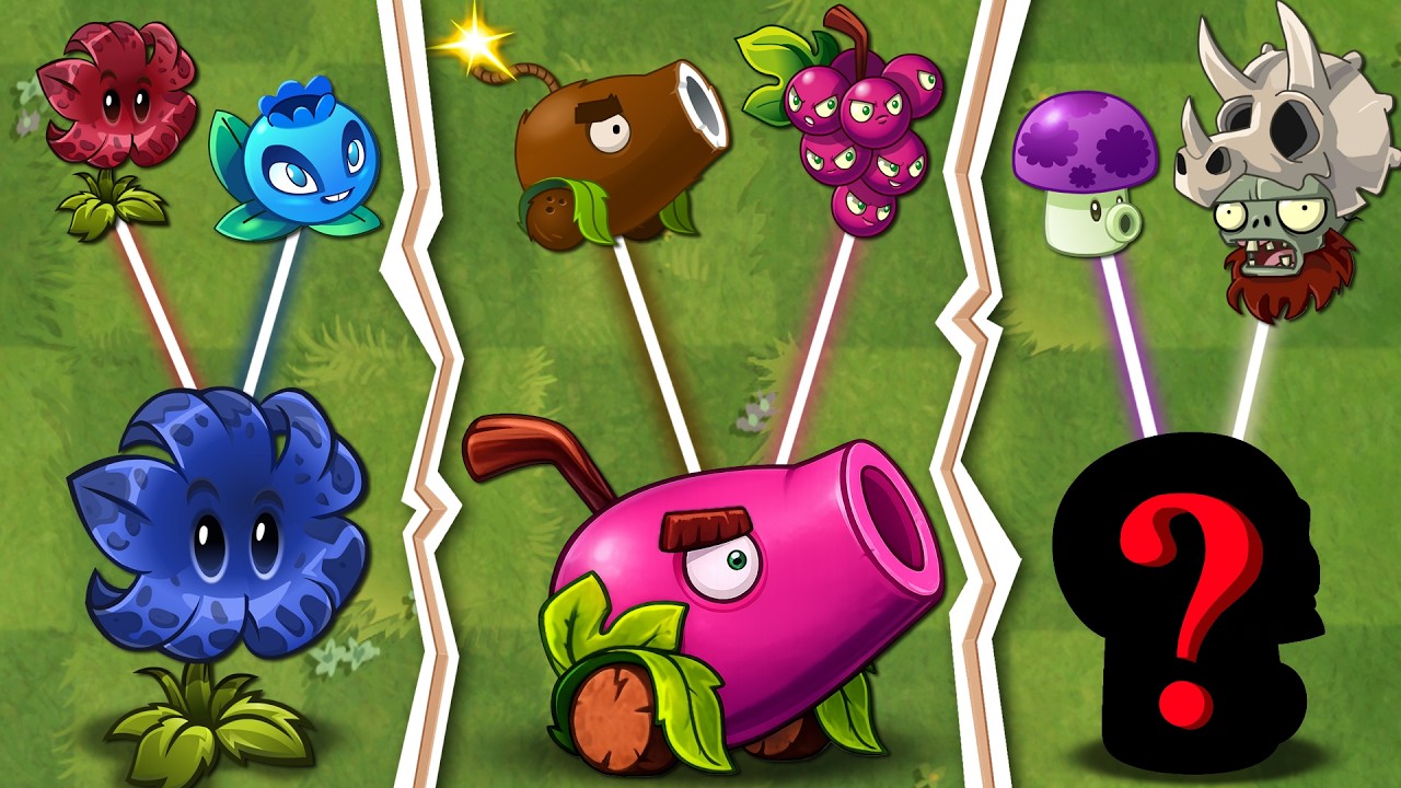 A hybrid of a Plant and a Zombie? Electroflower, Grape Cannon and Fossil-shroom