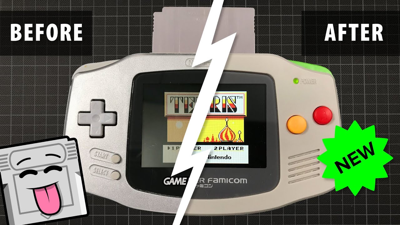 IPS V2 LCD Display and SNES Case Mod for my GAME BOY Advance