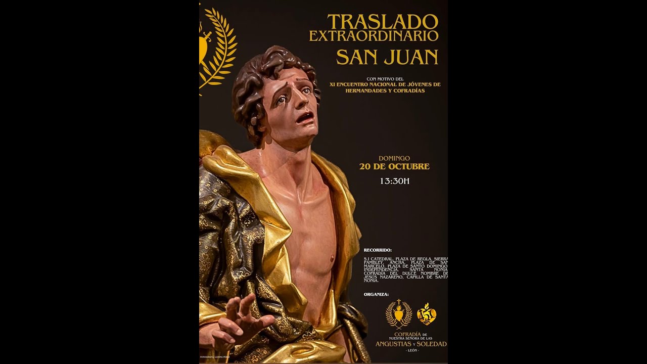 Traslado San Juan. XI JOHC León. Salida Catedral. Vídeo 360