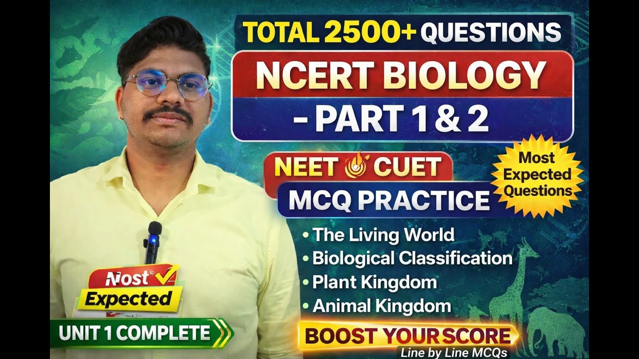 COMPLETE NCERT UNIT 1 MCQ NEET CUET