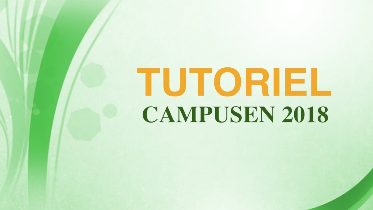 TUTORIEL Campusen 2018