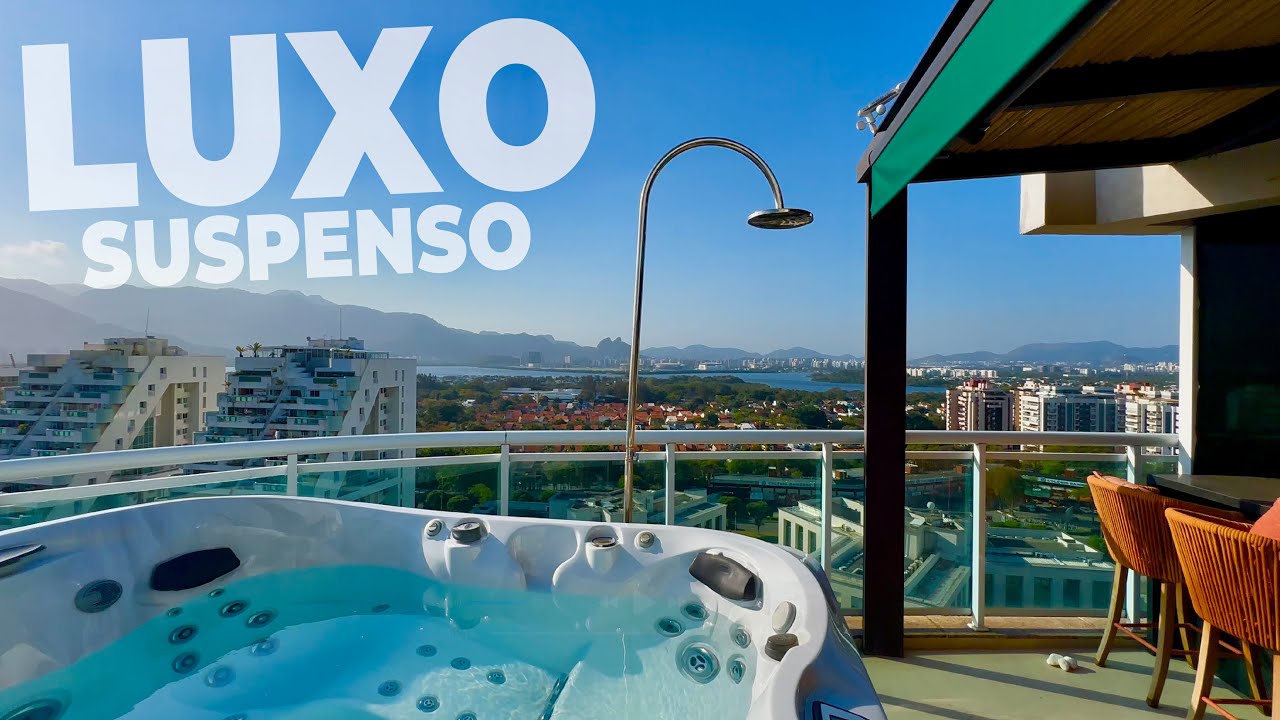 Cobertura espetacular | PORTEIRA FECHADA + Vista 360º deslumbrante na Barra da Tijuca, RJ