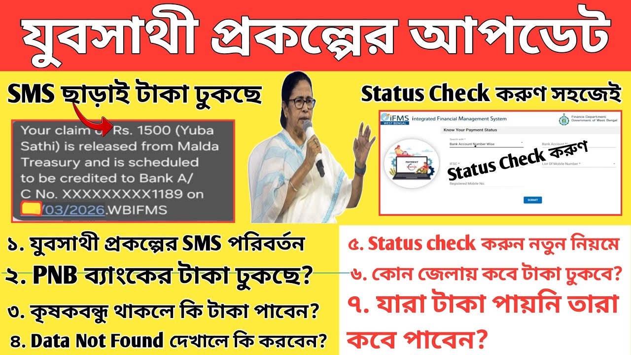 yuva sathi new update | যুব সাথী স্ট্যাটাস চেক | Yuva Sathi Status Check | yuvo sathi payment update