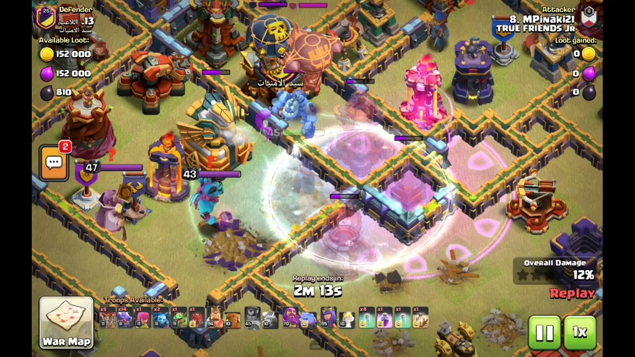 TH16 3 star war attacks | RC Charge | Mass Dragons