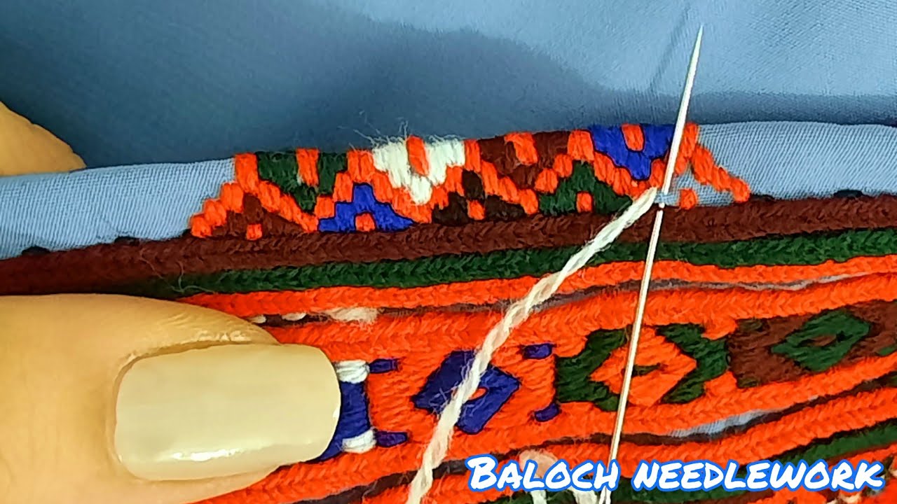 Balochi embroidery || learn to make sarpag Doch || sartop || sarzeh || asteeg a sarzeg