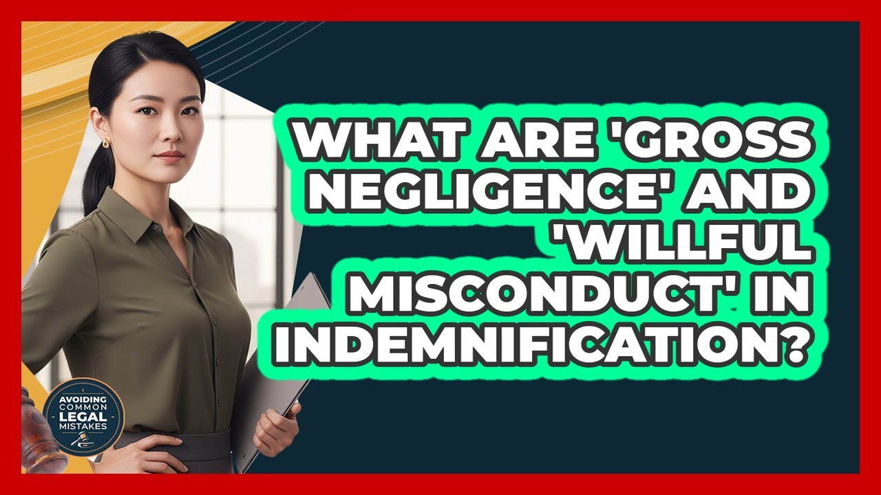 What Are 'gross Negligence' And 'willful Misconduct' In Indemnification?