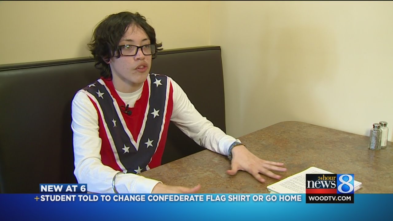Student told to change confederate flag shirt or go home