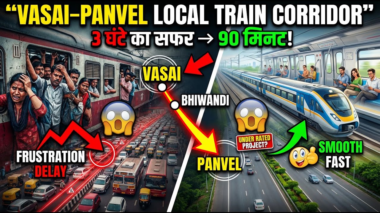 वसई–पनवेल लोकल: मुंबई को ईस्ट–वेस्ट जोड़ने वाला सबसे जरूरी रेल कॉरिडोर