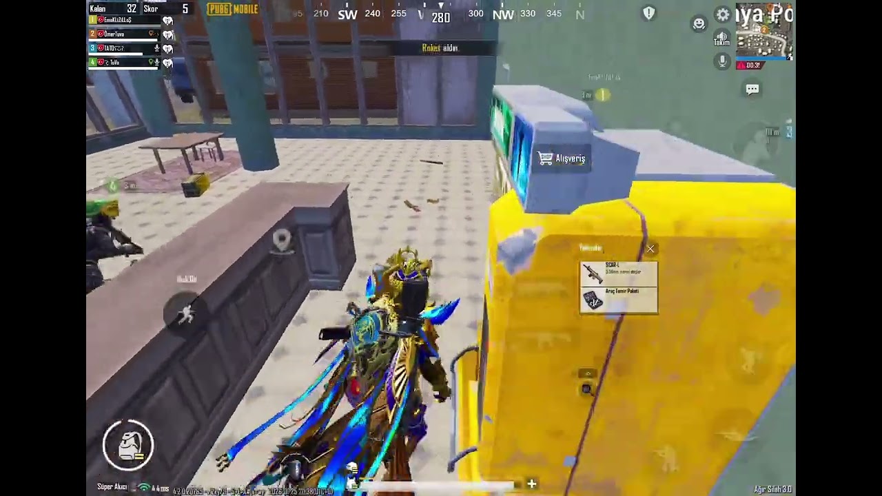 SU ARACINDA DA PUSMAZSINIZ PUBG MOBİLE AĞIR SİLAH MODU 