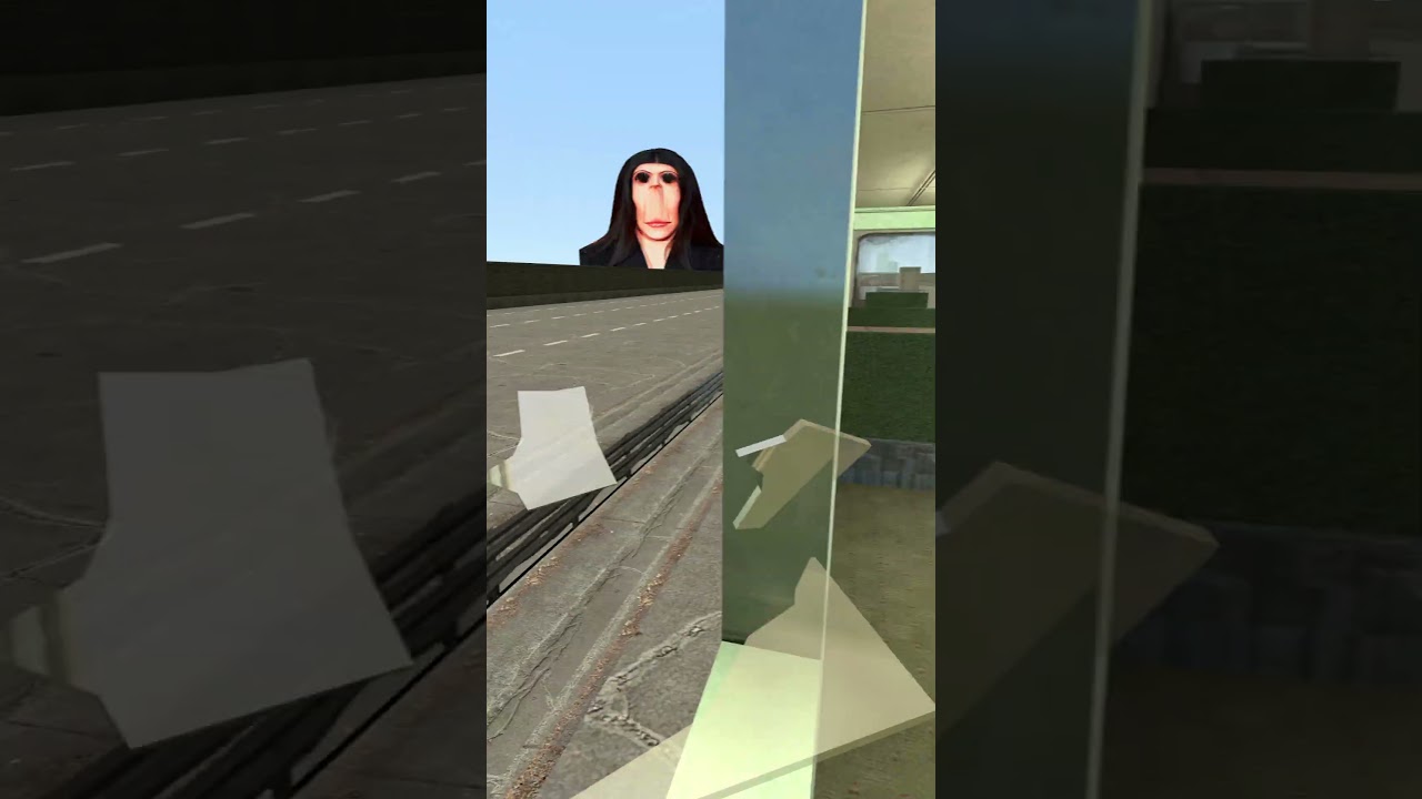 Пытаюсь сбежать из Ungalia Nextbot Gmod на дороге 