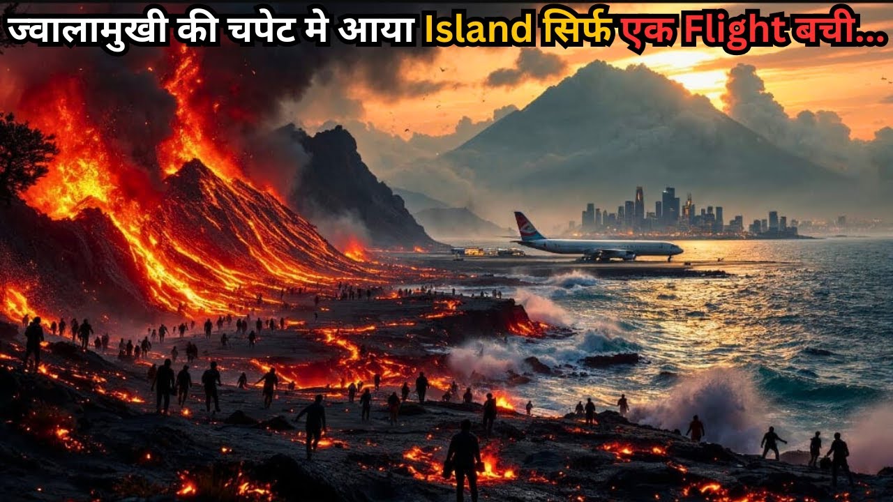Volcano Destroyed Island, But One Flight Holds Everyone Hope💥🤯⁉️⚠️ | Movie Explained in Hindi