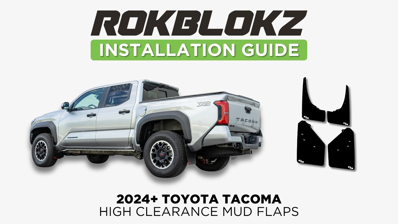 Toyota Tacoma TRD Off-road/Sport/PreRunner/Limited 2024+: как установить брызговики Rokblokz