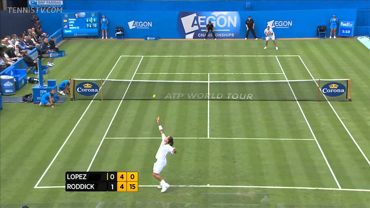 Roddick vs. Lopez - Queens 2011 R2 (HD)