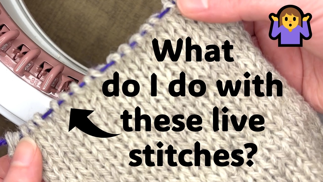 2 bind off methods, stretchy tubular bind off, knooking and knitting machine tutorial. Casting Off