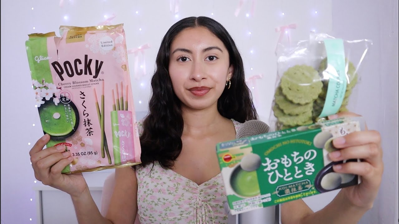 ASMR~Trying Matcha Flavored Food!! 🍵