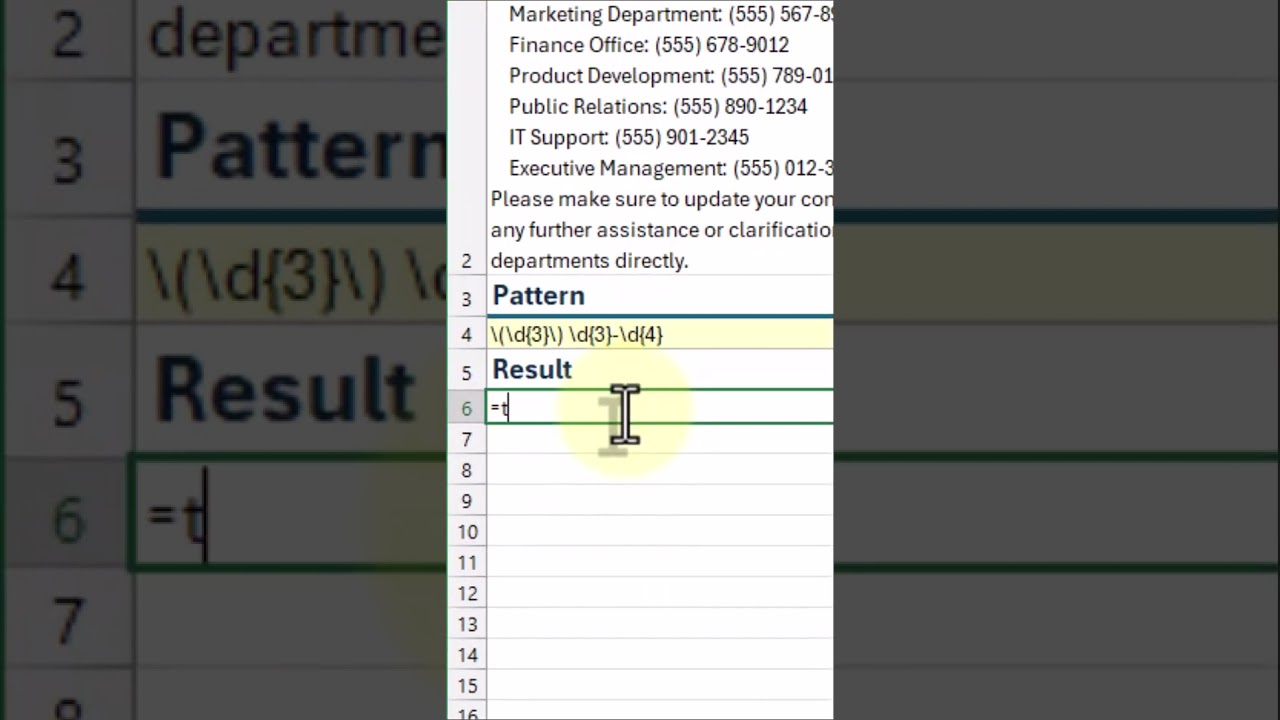 REGEXEXTRACT Function in Excel: Extract Phone Numbers from Any Text